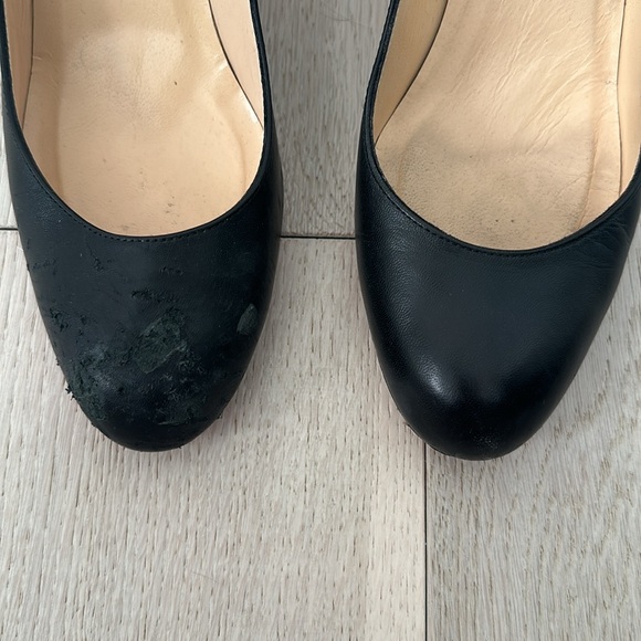 Christian Louboutin 85mm black round toe heel 38.5 - flawed see photos - Picture 4 of 5